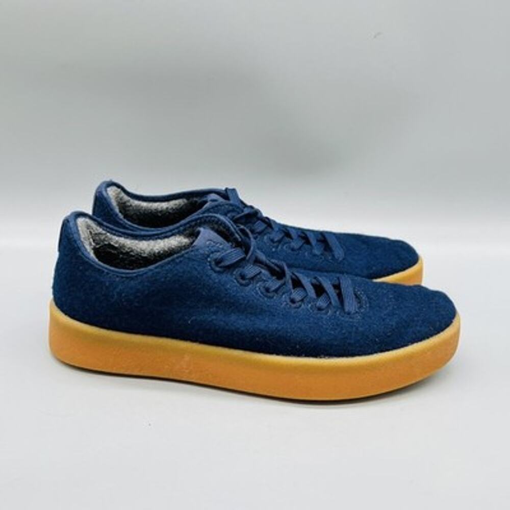 Allbirds Shoes Women 6 Blue Wool Cruiser Low Top Walking Sneakers Gum Sole